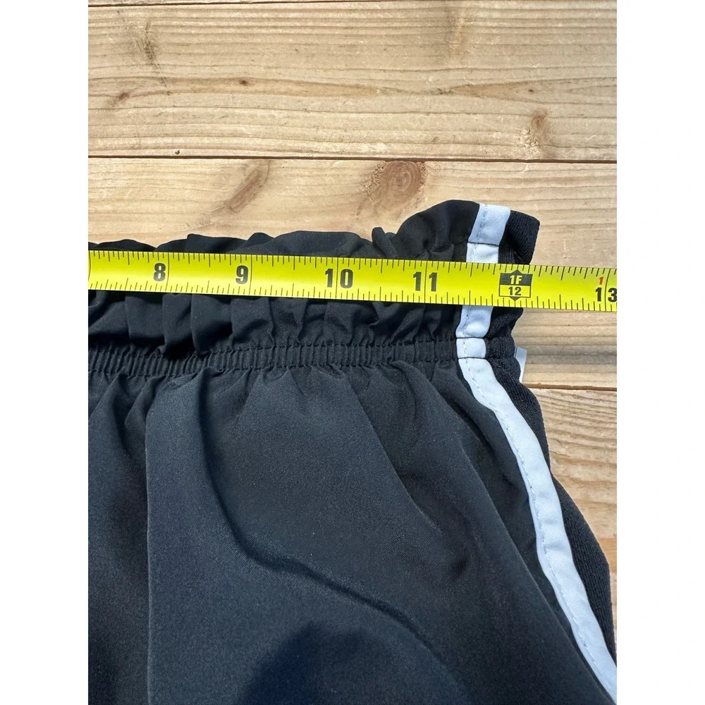 Nike Dri-FIT Womens‎ Running Shorts Black White Elastic Waist Bungee Small
